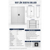 100 cm Çelik Dosya Dolabı 100 cm çelik dosya dolabı kapaklı önden görünüm