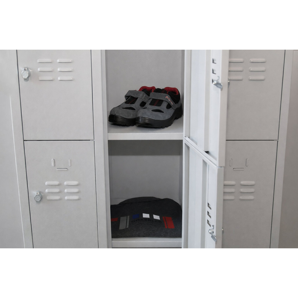 12 Gözlü Çelik Personel Soyunma Dolabı – Siyah (RAL 9005)
