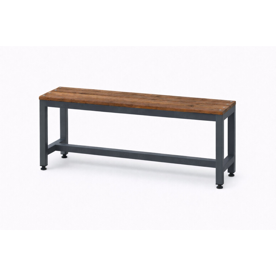 150 cm Çelik Soyunma Odası Oturma Bankı (Sırtsız Model) – Antrasit Gri (RAL 7016)