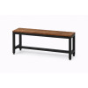 150 cm Çelik Soyunma Odası Oturma Bankı (Sırtsız Model) – Siyah (RAL 9005)
