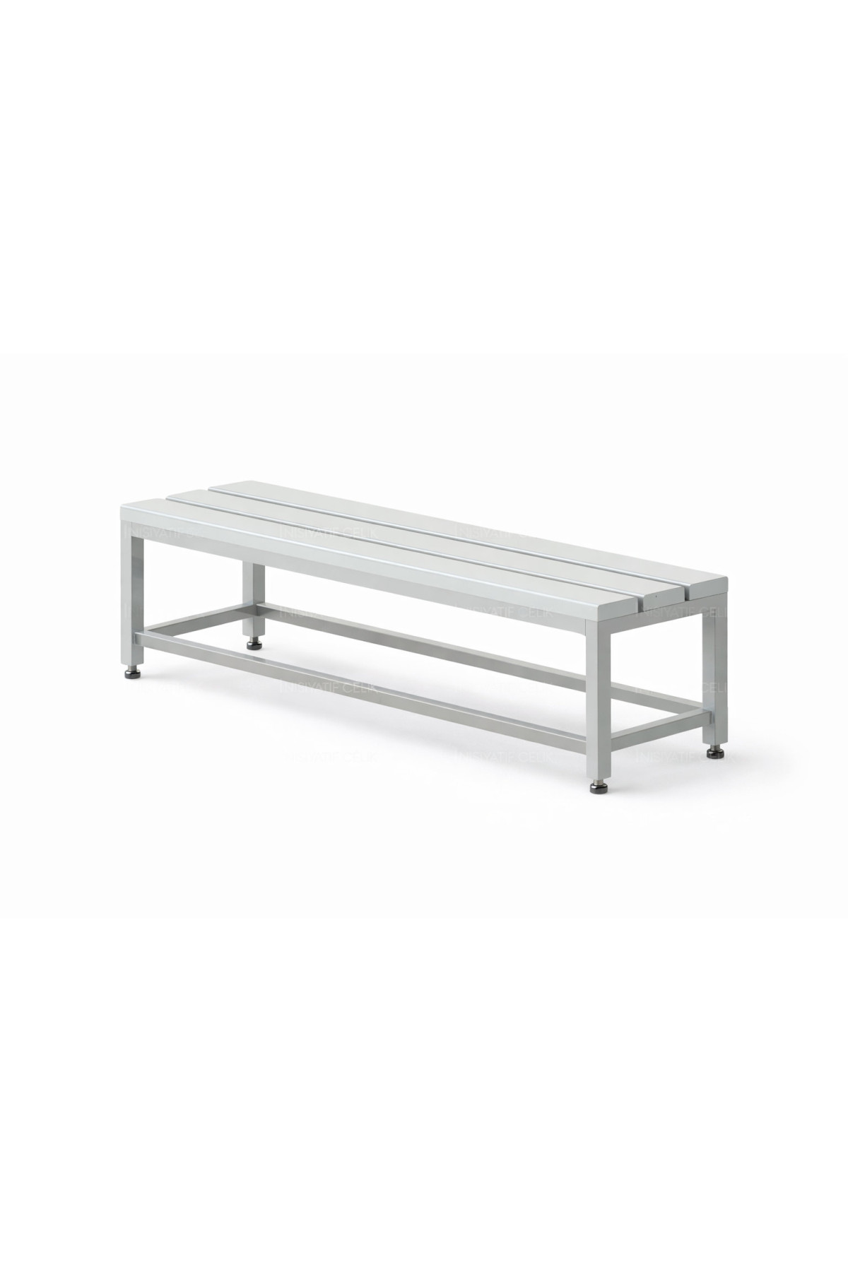 150 cm Komple Metal Çelik Soyunma Odası Oturma Bankı – RAL 7035