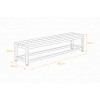 150 cm Komple Metal Çelik Soyunma Odası Oturma Bankı – RAL 7035