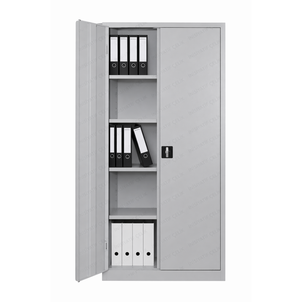 198 cm Çelik Dosya ve Malzeme Dolabı – 4 Raflı (RAL 7035)