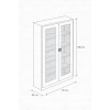 198 cm Camlı Çelik Dosya ve Malzeme Dolabı – RAL 7035