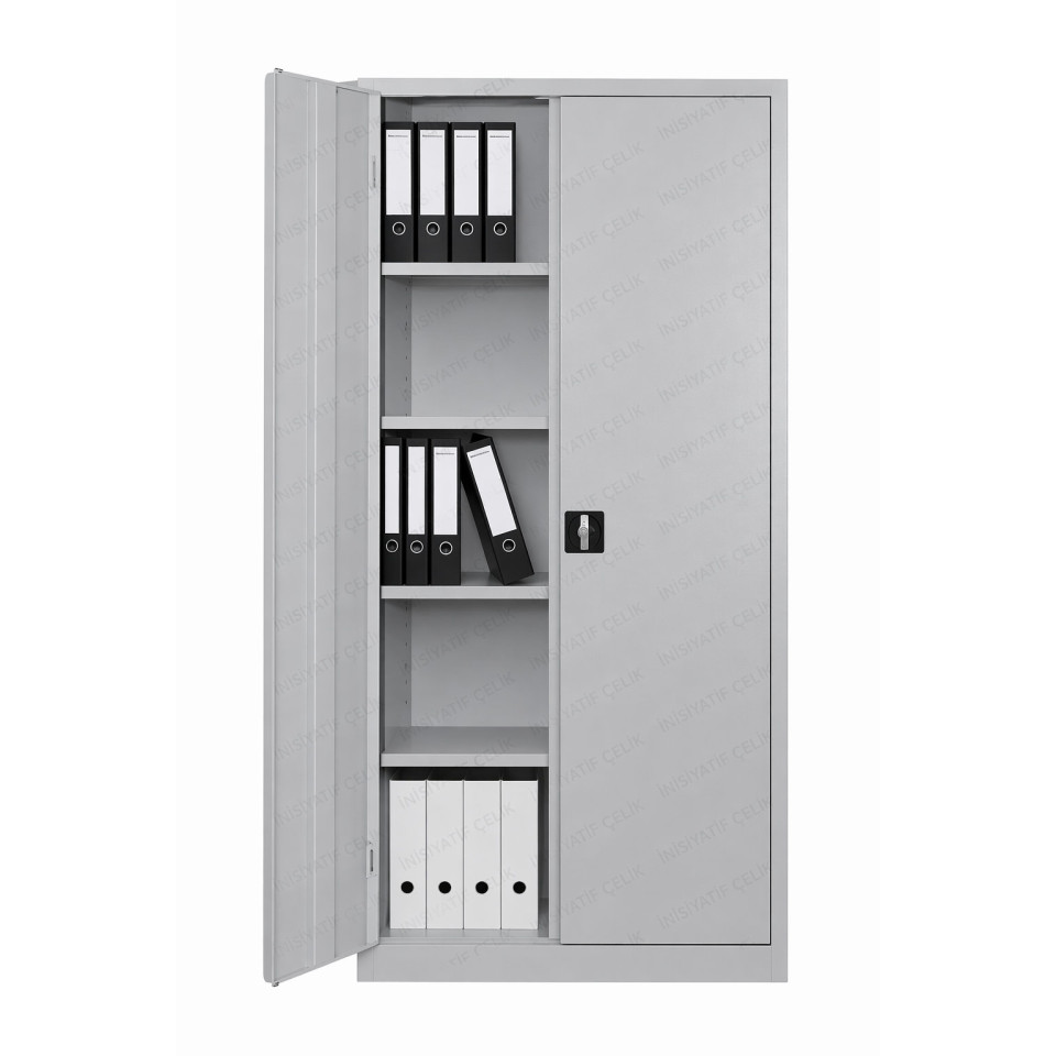 198 cm Çelik Dosya ve Malzeme Dolabı – 4 Raflı (RAL 7035)