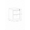 2 Çekmeceli Çelik Kartoteks Dolabı – RAL 7035
