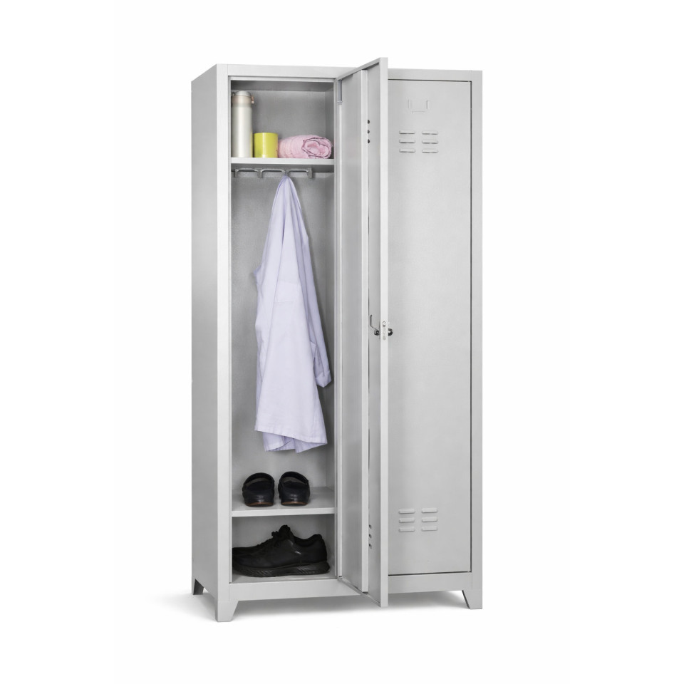 Standart 2 Kapaklı Çelik Personel Soyunma Dolabı – RAL 7035