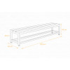 200 cm Komple Metal Çelik Soyunma Odası Oturma Bankı – RAL 7035