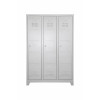3 Kapaklı Çelik Personel Soyunma Dolabı (Eko Model) – RAL 7035