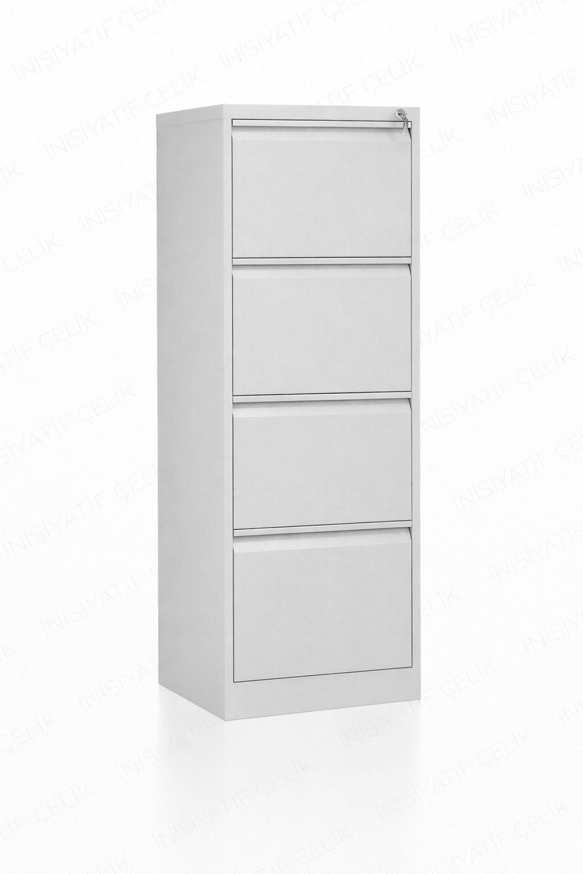 4 Çekmeceli Çelik Kartoteks Dolabı – RAL 7035