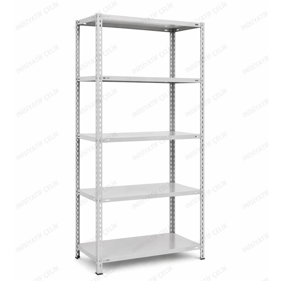5 katlı civatalı çelik raf 43x93x200 cm metal raf modeli
