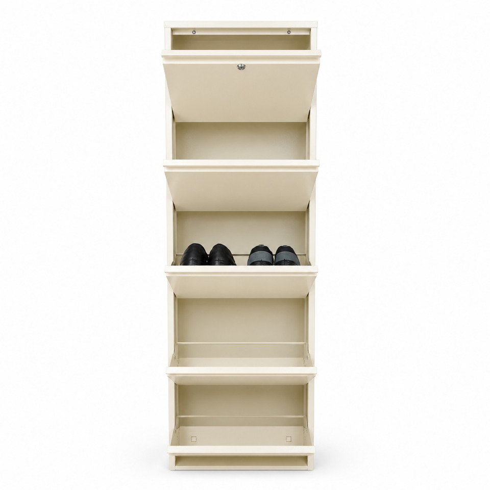 5'li Kilitli Metal Ayakkabılık – Kurumsal ve Toplu Alım İçin Geniş Kapasiteli Model 5'li kilitli metal ayakkabılık 50x15x168 cm krem toplu alım
