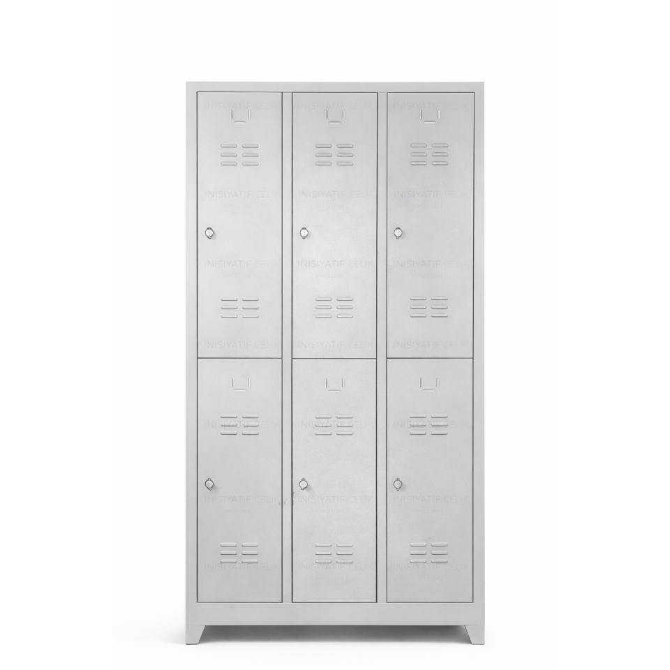 6 Kapaklı Çelik Personel Soyunma Dolabı