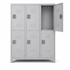 T Kol Kilitli 6 Gözlü Çelik Personel Soyunma Dolabı – RAL 7035