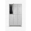 standart 6 kapaklı çelik personel soyunma dolabı 117x40x200 cm geniş model