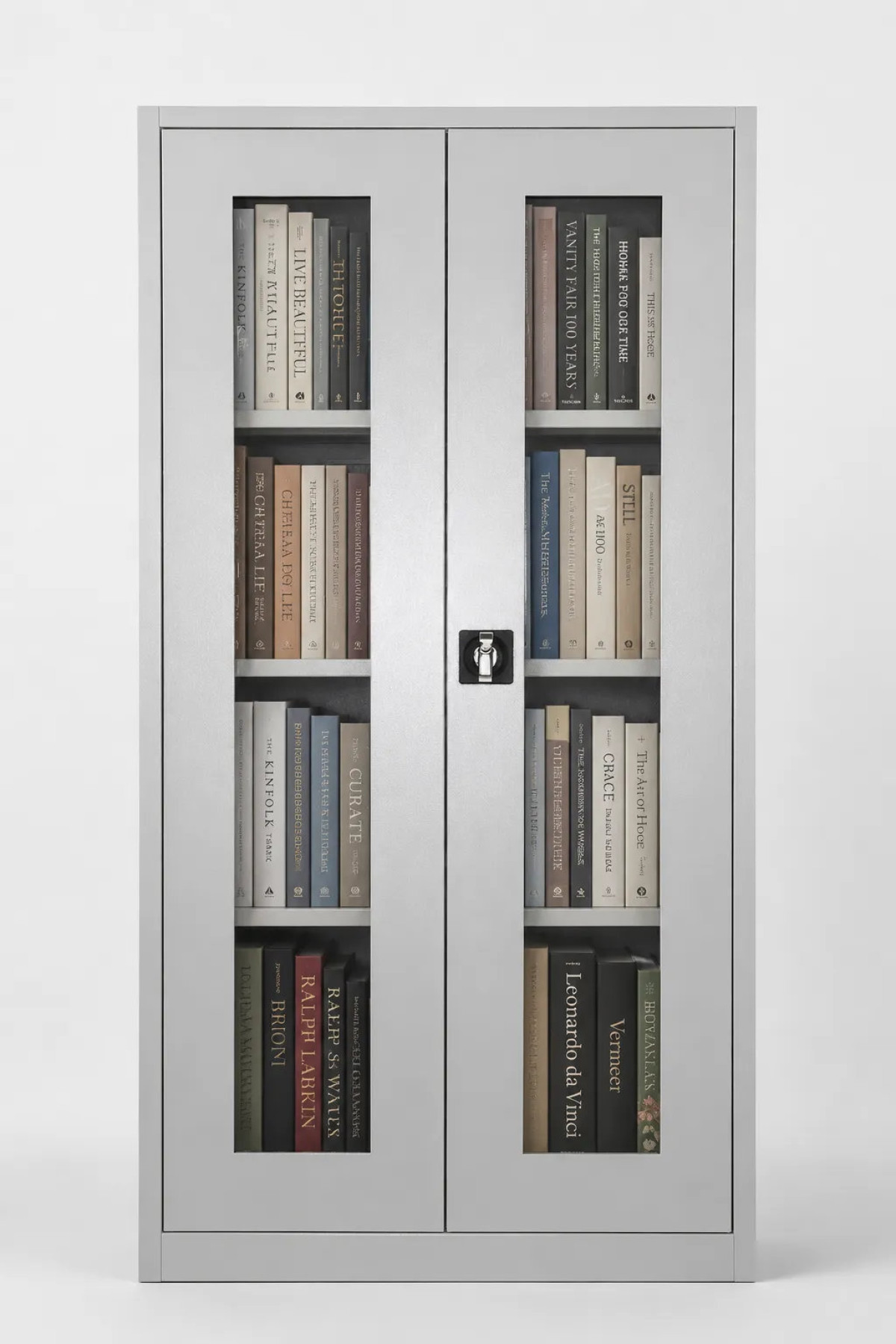 Camlı Çelik Kitap Dolabı 92x40x198 cm RAL 7035 Camlı Çelik Kitap Dolabı 92x40x198 cm RAL 7035