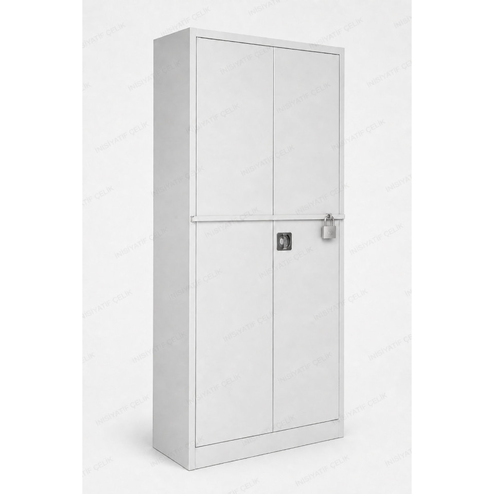 çift kilitli tesis güvenlik çelik dosya dolabı 92x40x198 cm