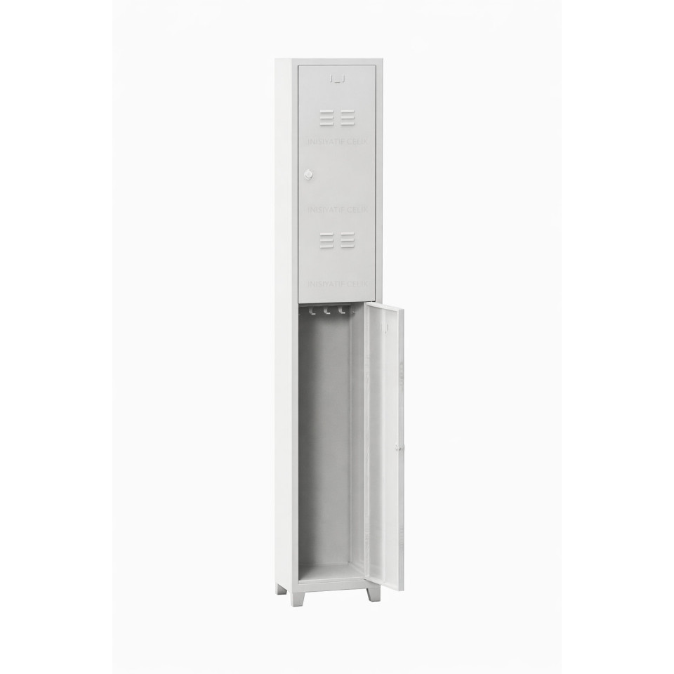 Dikey 2 Kapaklı Çelik Personel Soyunma Dolabı – RAL 7035