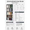 Kapaksız Çelik Kitap Dolabı Kapaksız çelik kitap dolabı 92x40x198 cm kitaplı önden görünüm