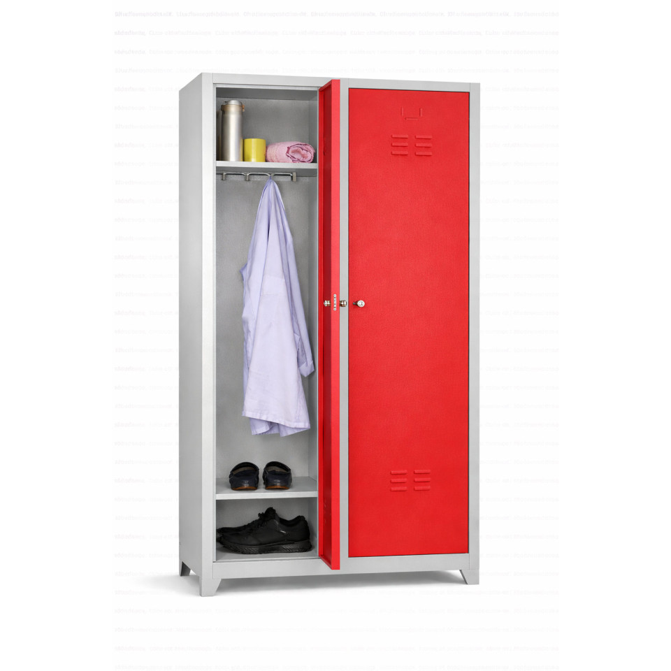 Standart 2 Kapaklı Çelik Personel Soyunma Dolabı – RAL 3020