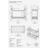 yurt tipi çelik ranza 90x190 cm demonte merdivenli ral 7035